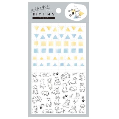 MYFAV かさねて彩るデコシール いろんなイヌたちの画像01