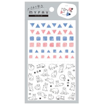 MYFAV かさねて彩るデコシール いろんなネコたちの画像01