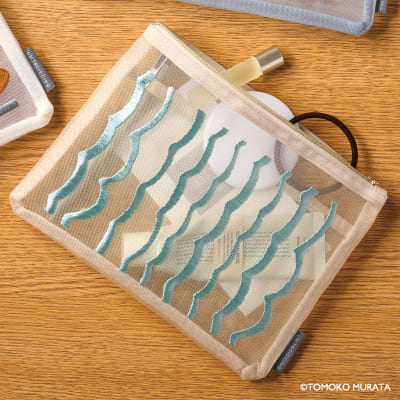 ムラタトモコ 刺繍メッシュポーチ Ripple（リップル）の画像02