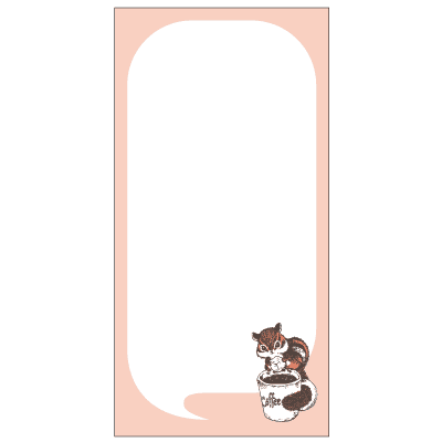 立つふせん コーヒー好きのシマリス／ふきだしの画像02