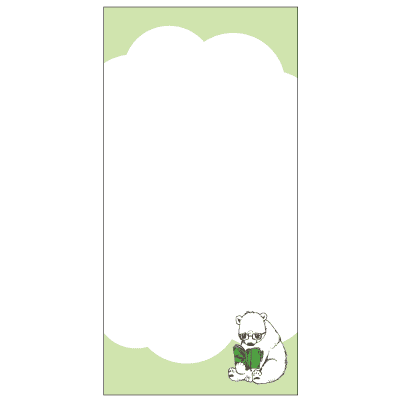 立つふせん 働くシロクマ／フリースペースの画像02