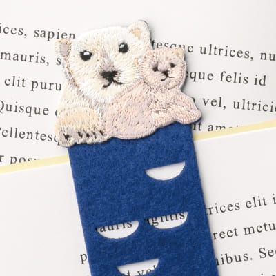 ANIMAL BOOKMARKER 刺繍しおり ホッキョクグマの画像02