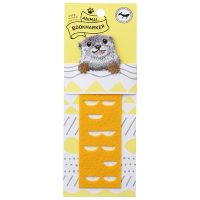 ANIMAL BOOKMARKER 刺繍しおり カワウソの画像01