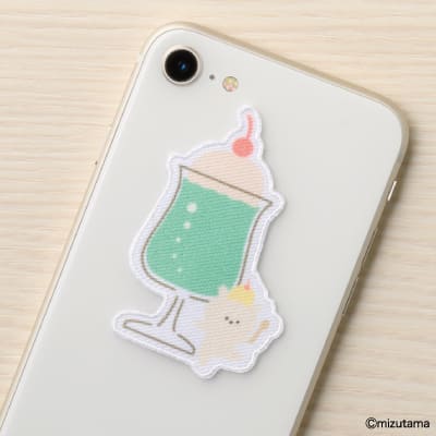 mizutama 刺繍ワッペンシール メロンソーダクマの画像02