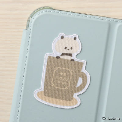 mizutama 刺繍ワッペンシール コーヒーパンダの画像02