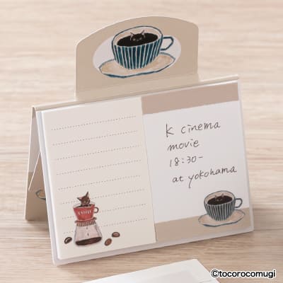 立つふせんBIG 淹れたてホッとコーヒーにゃんこ／罫線 ＆ フリースペースの画像03