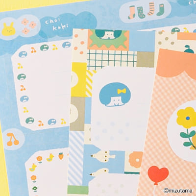 mizutama ちょい書きシール 長方形 パッチワークの画像03