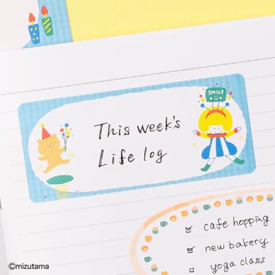 mizutama ちょい書きシール 長方形 スマイルの画像03