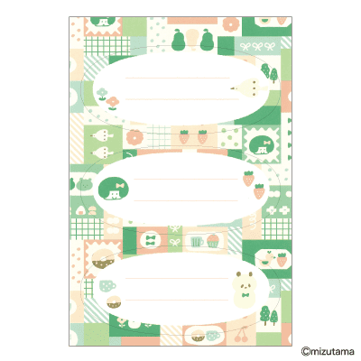 mizutama ちょい書きシール だ円 パッチワークの画像02