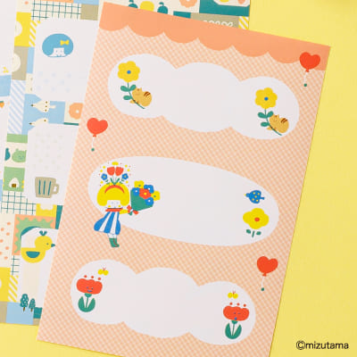 mizutama ちょい書きシール だ円 ブーケの画像03