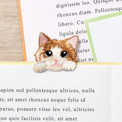 ANIMAL BOOKMARKER 刺繍しおり マンチカンの画像02