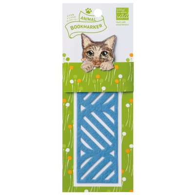 ANIMAL BOOKMARKER 刺繍しおり キジトラ茶の画像
