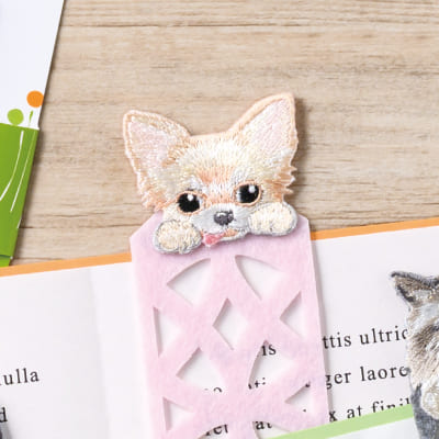 ANIMAL BOOKMARKER 刺繍しおり チワワの画像02
