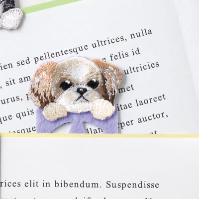 ANIMAL BOOKMARKER 刺繍しおり シーズーの画像02