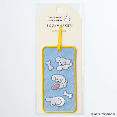 てらおかなつみ 刺繍しおり たくさんのいぬの画像