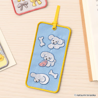 てらおかなつみ 刺繍しおり たくさんのいぬの画像02