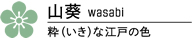 カラー 山葵：粋（いき）な江戸の色