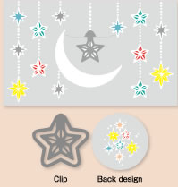 UTC011Star(星) - クリップつきメッセージカード