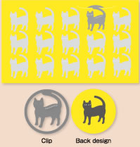 UTC012Cat(猫) - クリップつきメッセージカード