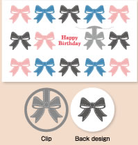 UTC014Ribbon(リボン) - クリップつきメッセージカード