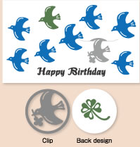 UTC015Bird(鳥) - クリップつきメッセージカード