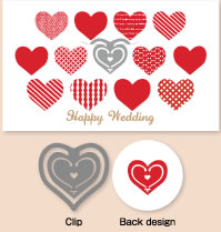 UTC016Heart(ハート) - クリップつきメッセージカード